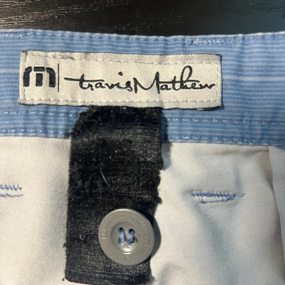 Travis Mathew men’s shorts - blue with white stripes - size 40